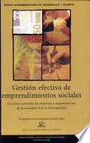 Gestión Efectiva de Emprendimientos Sociales