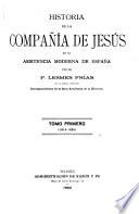 Historia de la compañía de Jesús en su asistencia moderna de España