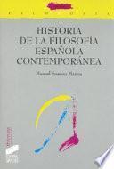 Historia de la filosofía española contemporánea