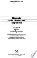 Historia de la literatura española: Epoca contemporánea