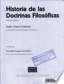 Historia de Las Doctrinas Filosoficas