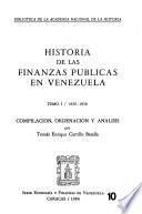 Historia de las finanzas públicas en Venezuela: 1830-1836