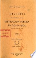 Historia del desarrollo de la instrucción pública en Costa Rica