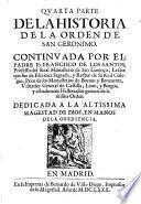 Historia General De La Orden De San Geronimo (continuada por Joseph de Siguenca y Francisco de los Santos.)