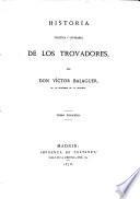 Historia política y literaria de los trovadores