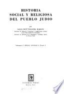 Historia social y religiosa del pueblo judío: Epoca antigua