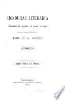 Honduras literaria: Escritores en prosa