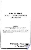 How to Avoid Pitfalls and Pratfalls in English