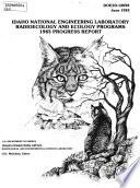 Idaho National Engineering Laboratory Radioecology and Ecology Programs