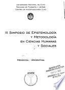 III Simposio de Epistemología y Metodología en Ciencias Humanas y Sociales