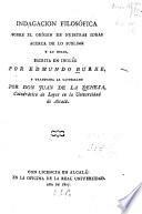 Indagacion filosófica sobre el origen de nuestras ideas acerca de lo sublime y lo belle