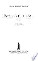 Indice cultural: 1959-1960