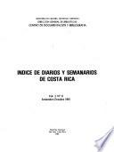 Indice de diarios y semanarios de Costa Rica