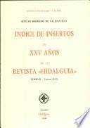 Indice de insertos en XXV años de la revista Hidalguía: E-LL