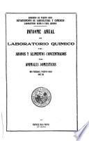 Informe Anual del Laboratorio Químico para Abonos y Alimentos Concentrados para Animales Domesticos, Rio Piedras, P.R