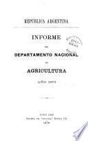 Informe del Departamento Nacional de Agricultura