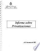 Informe sobre privatizaciones