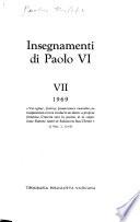 Insegnamenti di Paolo VI.: 1969