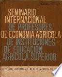 Instituto Interamericano de Ciencias Agricolas de la OEA Direccion Regional de la Zona Andina Programa de Educacion Agriccla Superior
