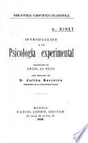 Introducción a la psicología experimental