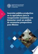 Inversión pública productiva en la agricultura para la recuperación económica con bienestar rural: un análisis de escenarios prospectivos para México