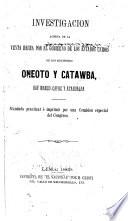 Investigacion acerca de la Venta hecha por el gobierno de los Estados Unidos de los monitores Oneoto y Catawba, Hoy Manco-Capac y Atahualpa