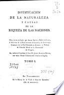 Investigacion de la naturaleza y causa de la riqueza de las naciones