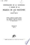 Investigación de la naturaleza y causas de la riqueza de las naciones
