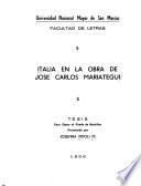 Italia en la obra de José Carlos Mariátegui
