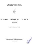 IV Censo general de la nación: Censo de población