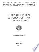 IX [i.e. Noveno] censo general de población, 1970