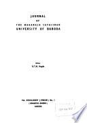 Journal of the Maharaja Sayajirao University of Baroda