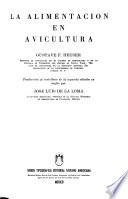 La alimentacion en avicultura