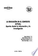La educación en el contexto actual