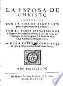 La esposa de Christo instruida con la vida de Santa Lutgarda virgen, Monja de S. Bernardo