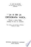 La h en la ortografía vasca