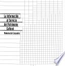 La información al servicio del patrimonio cultural