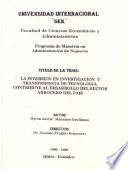 LA INVERSION EN INVESTIGACION Y TRANSFERENCIA DE TECNOLOGIA, CONTRIBUYE AL DESARROLLO DEL SECTOR ARROCERO DEL PAIS