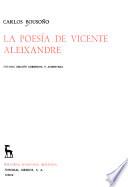 La poesía de Vicente Aleixandre
