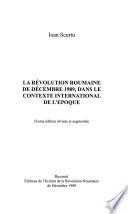 La Révolution Roumaine de Décembre 1989, dans le contexte international de l'époque