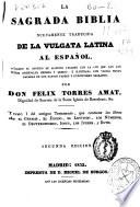 La sagrada Biblia nuevamente traducida de la Vulgata latina al español