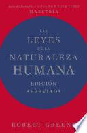 Las leyes de la naturaleza humana. Edición abreviada