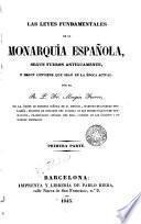 Las Leyes fundamentales de la monarquía española