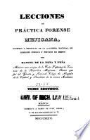 Lecciones de práctica forense mejicana
