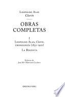 Leopoldo Alas, Clarín, cronología (1852-1901) ; La regenta