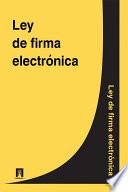 Ley de firma electronica