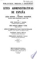 Leyes administrativas de España