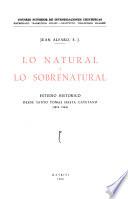 Lo natural y lo sobrenatural