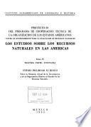 Los estudios sobre los recursos naturales en las Américas: pt. 2-Mexico: Enseñanza