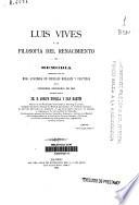 Luis Vives y la filosofía del Renacimiento